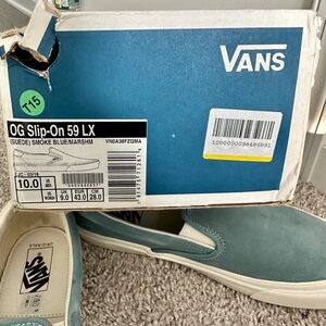 Vans Slip-On 59 LX in Smoke Blue Suede